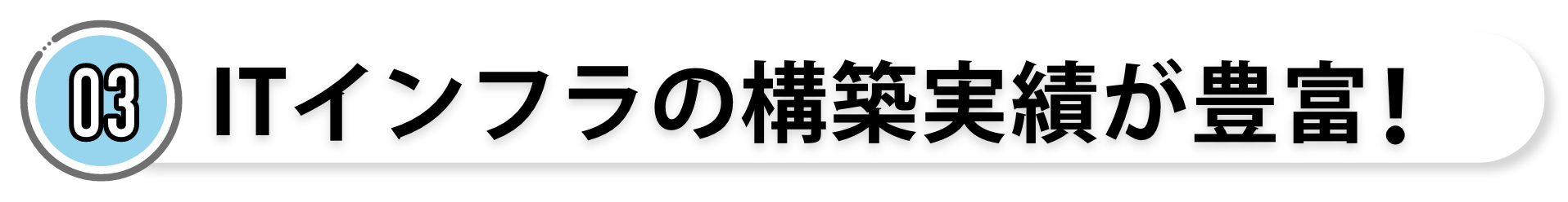ITインフラの構築実績が豊富