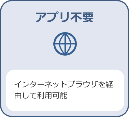 アプリ不要