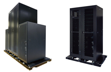 免震装置を取り付けたサーバ