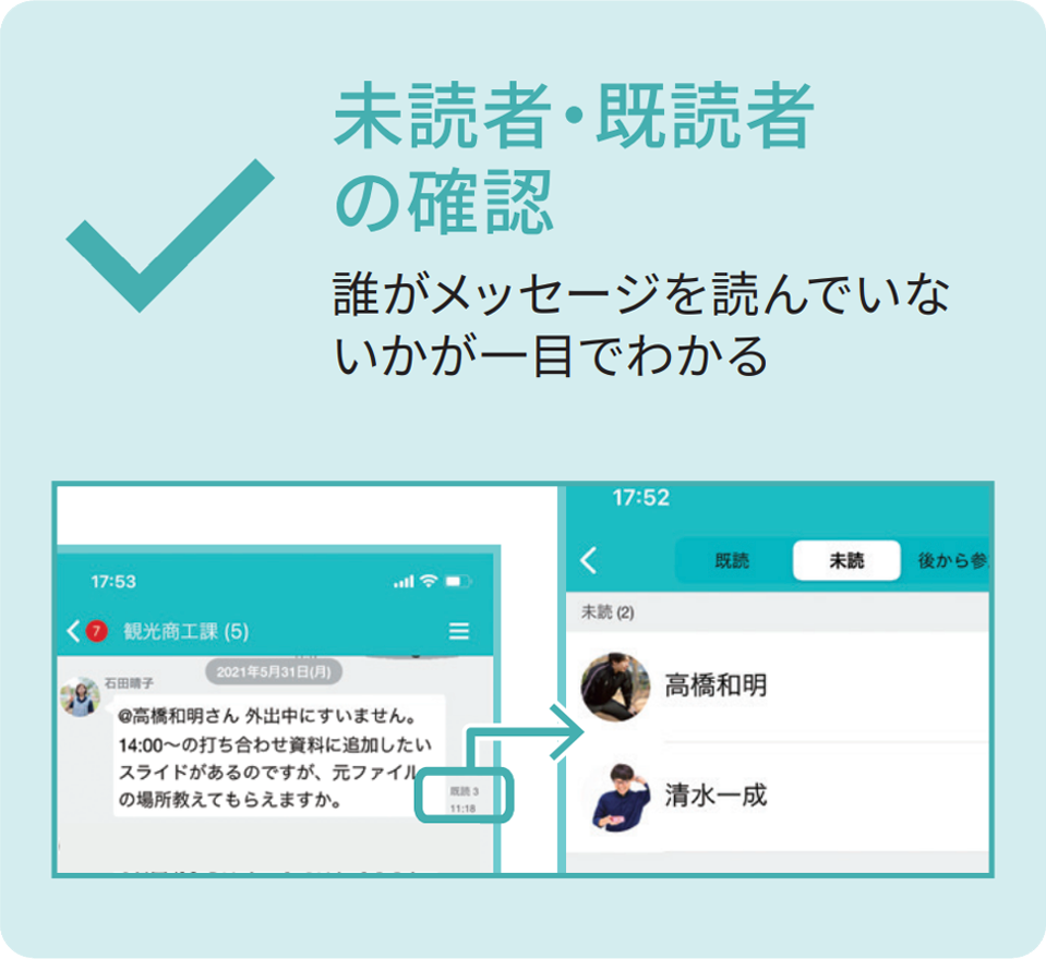 未読者・既読者の確認